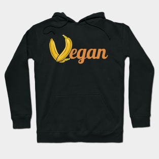 Bananas Forming Letter V Of Vegan Hoodie